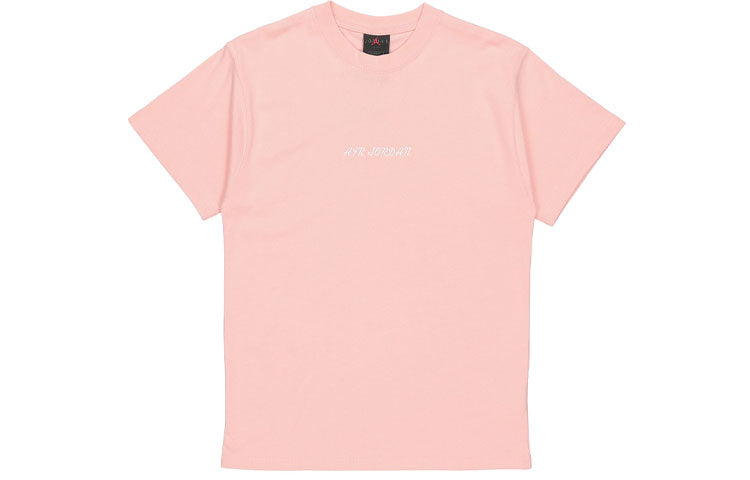 Air Jordan Large Logo Sports Round Neck Short Sleeve Orange DQ4960-800