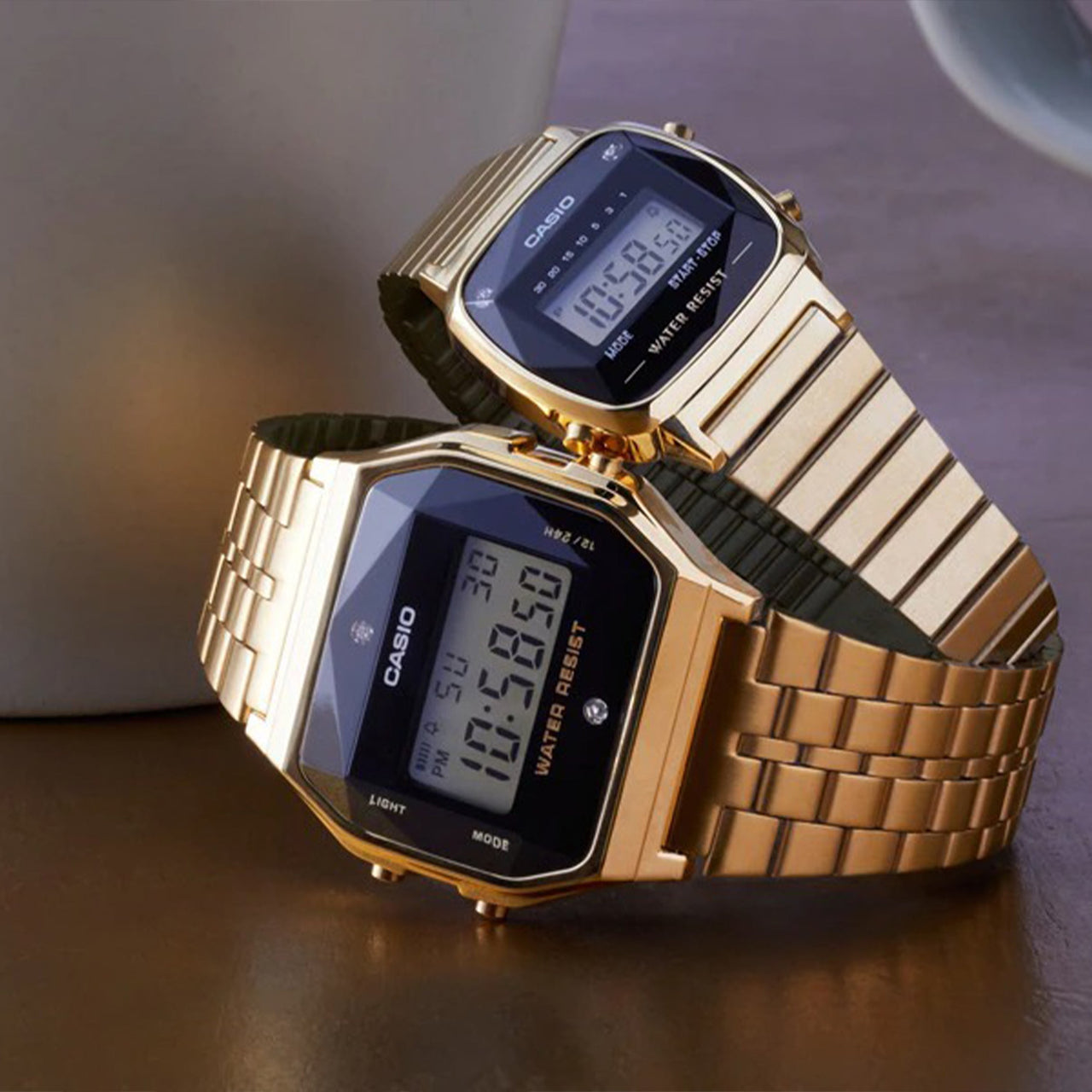 CASIO Waterproof Quartz Sports Analog Unisex Gold Digital LA670WGAD-1