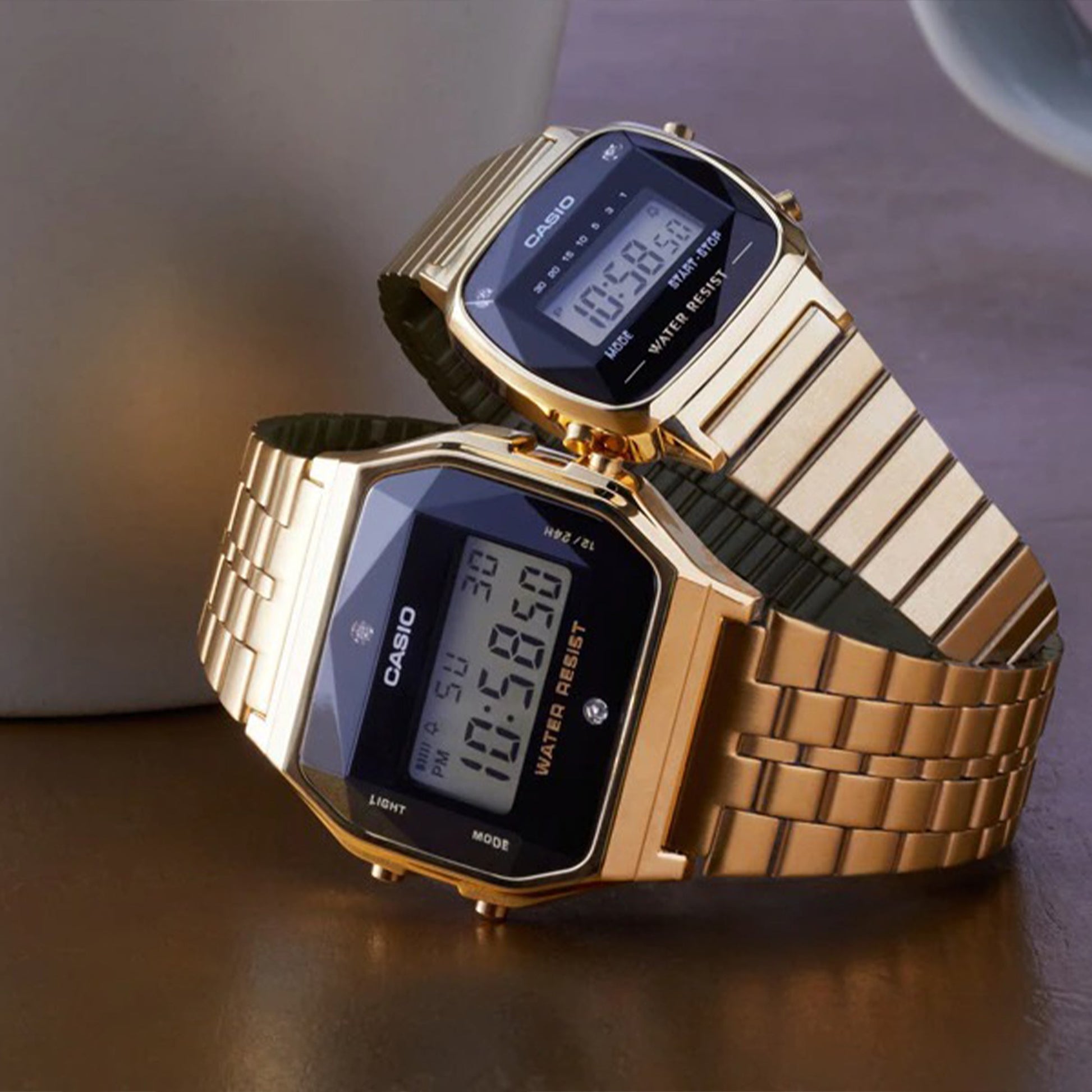 CASIO Waterproof Quartz Sports Analog Unisex Gold Digital LA670WGAD-1