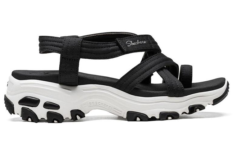 (WMNS) Skechers D'lites Sandals Black 31517-BLK