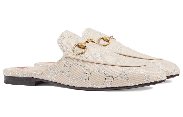 (WMNS) Gucci Princetown 'White Silver' 475094-2C820-9151