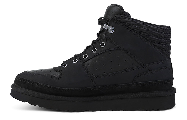 UGG Highland Sport Hiker Mid High Top Fleece Lined Black 1112384-BTNL