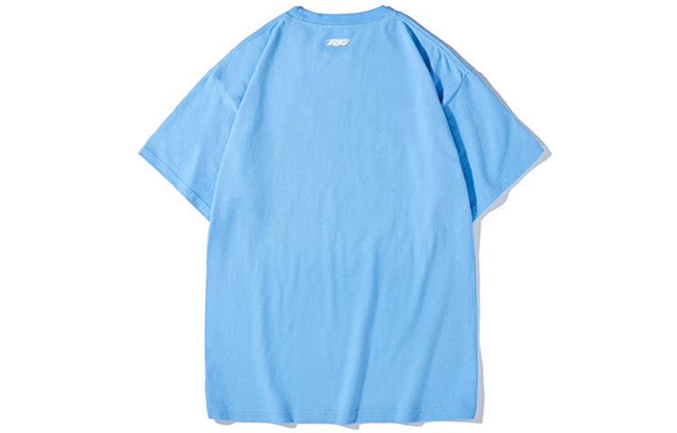 PJs Vigor Pattern Tie Dye Printing Short Sleeve Unisex Blue 20SSTS10212-P