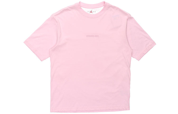 Men's Air Jordan Casual Sports Breathable Short Sleeve Pink T-Shirt DR9621-603