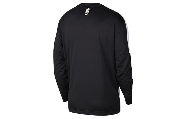 Nike Dri-FIT NBA Brooklyn Nets Casual Sports Round Neck Black CW2221-010