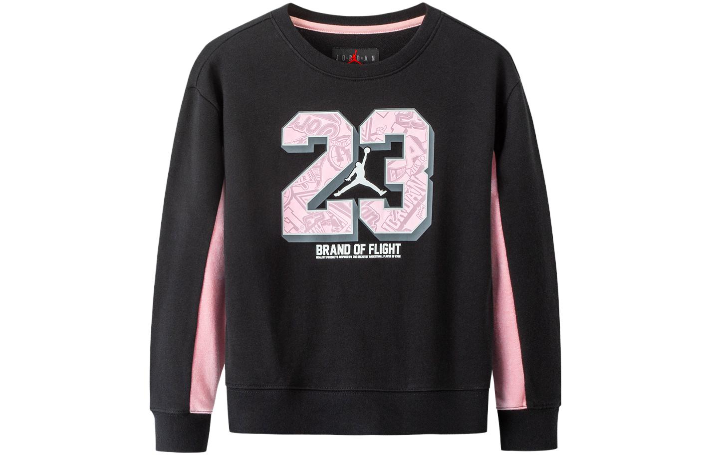 (GS) Air Jordan 23 Logo Sweater 'Blackpink' DJ3487-010