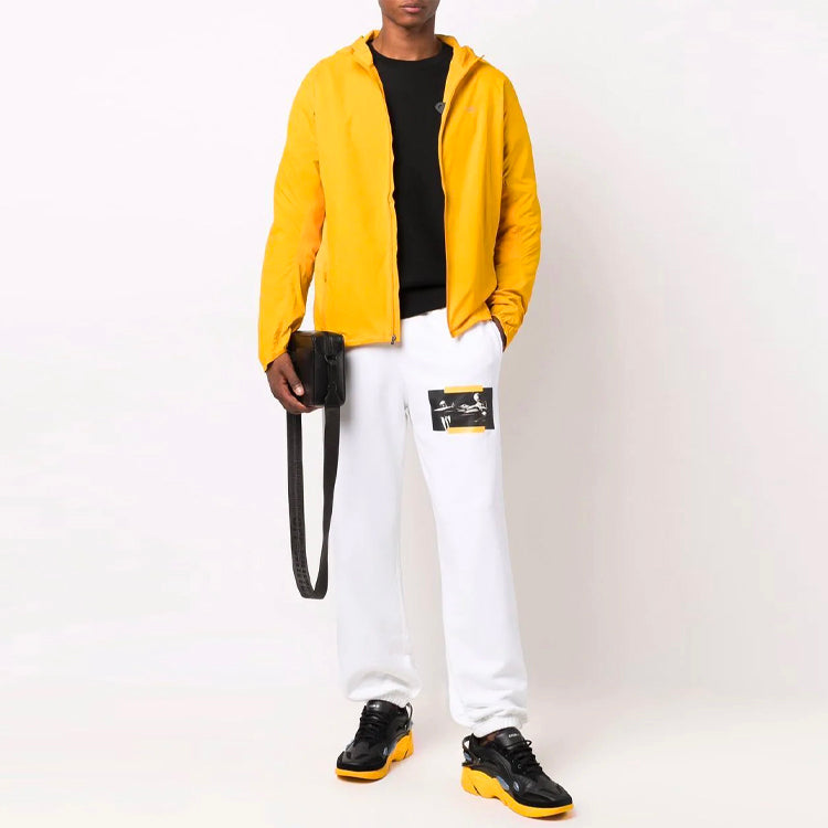 Men's Off-White FW21 Caravaggio Painting Printing Sports Pants/Trousers/Joggers White OMCH029F21FLE0050184
