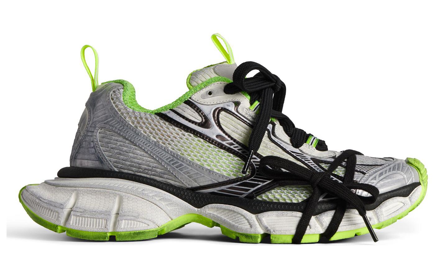 Balenciaga 3XL Sneakers 'Grey Black Green Mesh and Polyurethane' 734734W3XL69031
