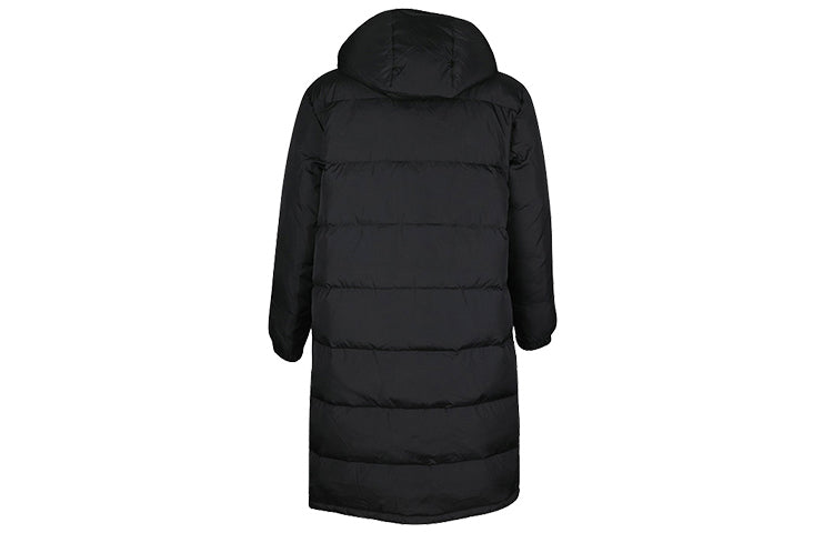 adidas Stay Warm hooded mid-length Down Jacket Couple Style Black AA6784