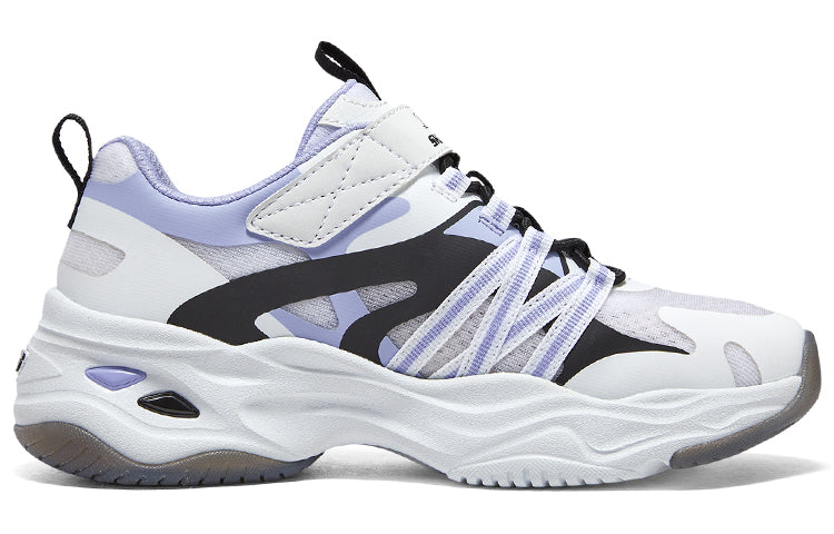 (GS) Skechers Dlites Chunky Shoes 'White Blue Black' 319004L-WLV