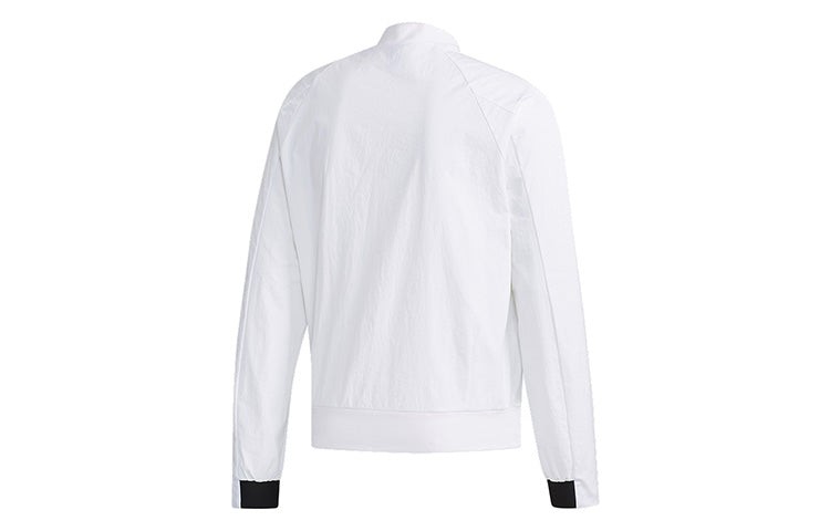 adidas V Bomber M Training Sports Windproof Woven Logo Jacket White EH3825