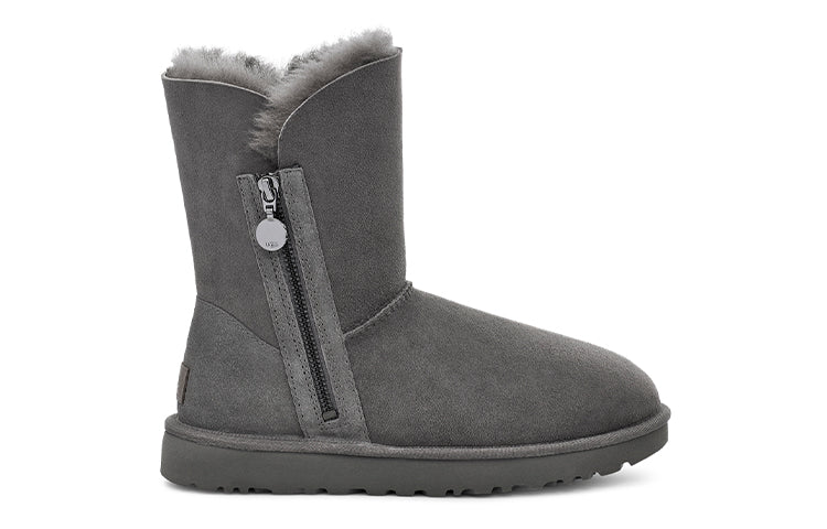 (WMNS) UGG Bailey Zip Short Fleece Lined Gray 1112480-GREY