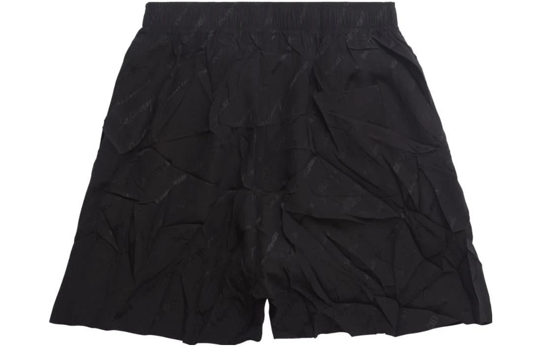 Balenciaga Logo-Print Pyjama Shorts 'Black' 719975TON041000