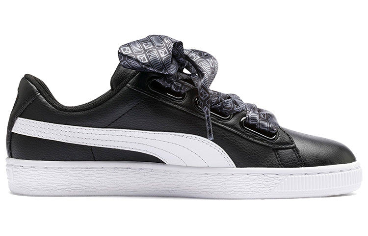 (WMNS) PUMA Basket Heart Reinvent 'Black White' 369935-02