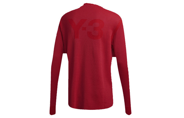Men's Y-3 CL KN CRW SWT Round Neck Loose Sports Red FM1156