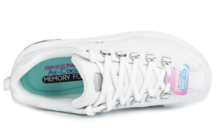 (WMNS) Skechers D'Lites Low-Top Running Shoes White 12491-WHT
