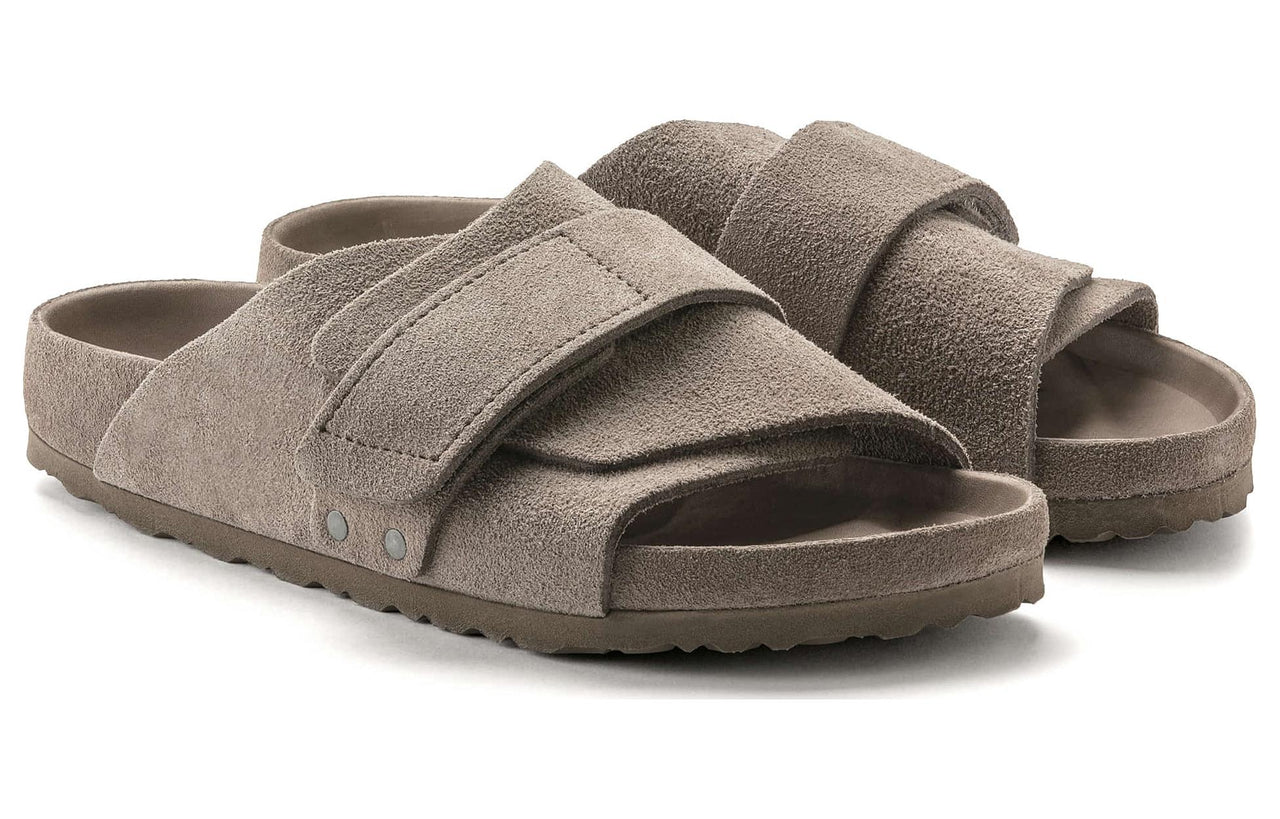 Birkenstock Kyoto Suede Leather Sandals 'Gray Taupe' 1022316