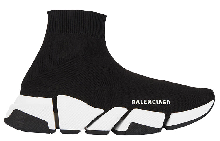 Balenciaga Speed 2 Trainer Knit 'Black White' 617239W17021015