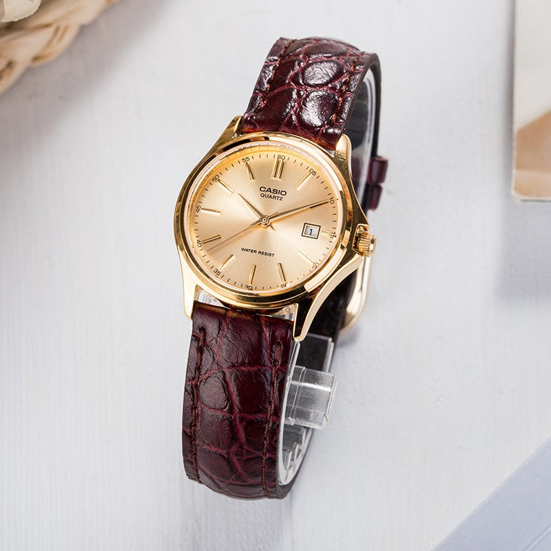 CASIO Quartz Waterproof Gold Analog LTP-1183Q-9A