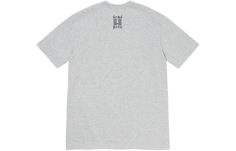 Supreme FW19 Week 15 x Dead Prez RBG Tee Crossover Round Neck Printing Short Sleeve Unisex Gray SUP-FW19-10774