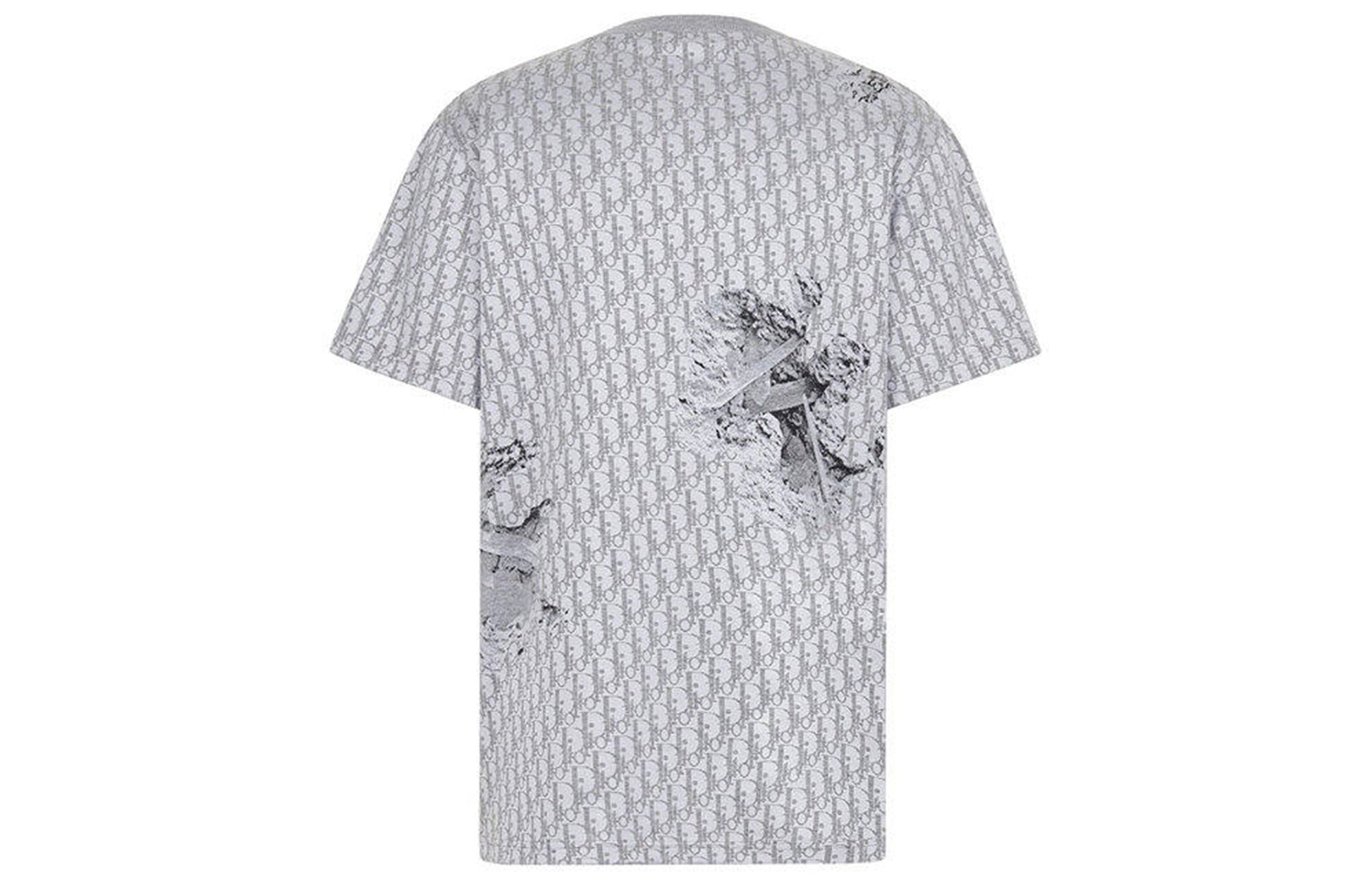 DIOR Twill Jacquard Short Sleeve For Men Grey 023J615E0626-C888