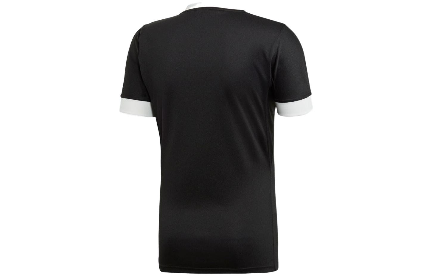 Men's adidas Stripe Logo Rugby Sports Round Neck Short Sleeve Black T-Shirt DY8502