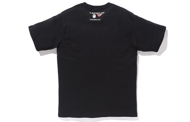 BAPE Crazy Patch Tee Short Sleeve Unisex Black 1F20-110-083
