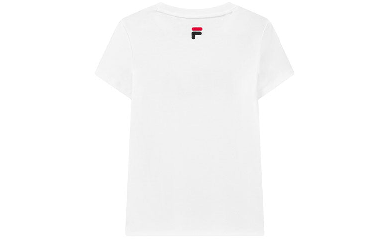 (WMNS) FILA Logo Printing Round-neck Tee 'White' F51W048104F-WT
