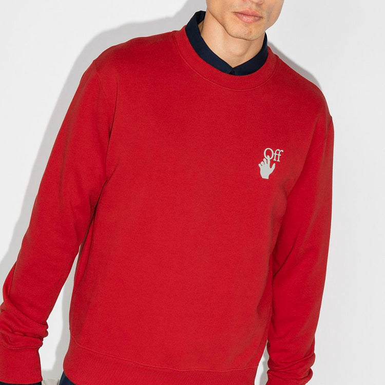 Off-White Pascal Arrows Pascal Arrow Round Sweat Shirt Men's Red OMBA025F20FLE0042501