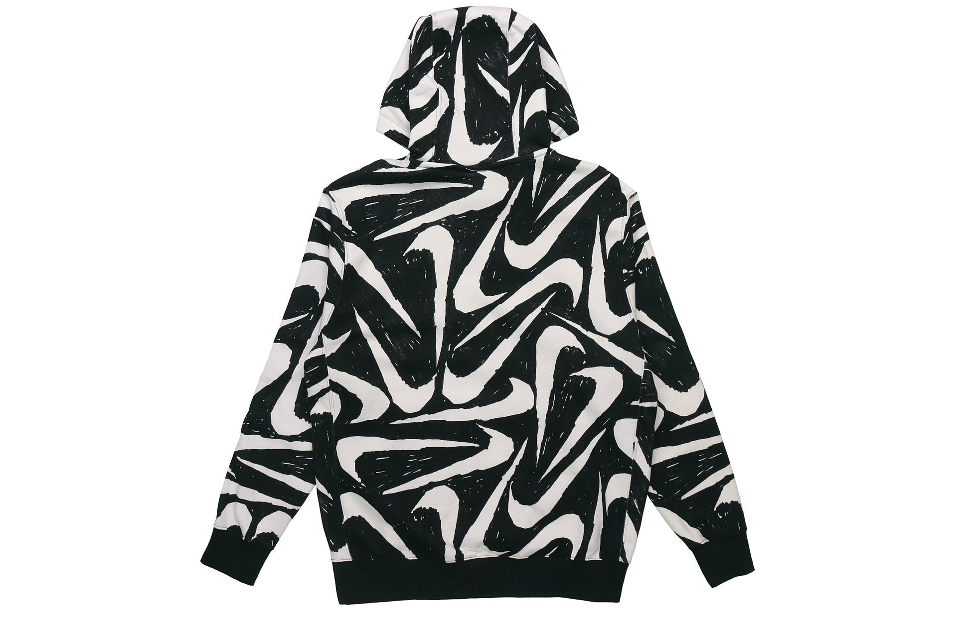 Nike Athleisure Casual Sports Printing Fleece Black CK2231-010