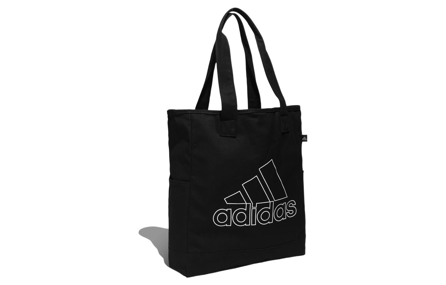 adidas Large logo Sports Minimalistic Canvas Tote Black Shoulder Bag GN8873
