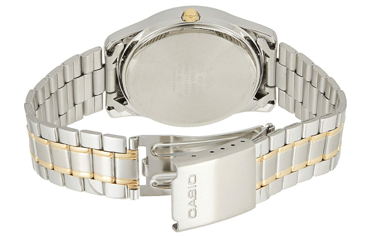 CASIO Waterproof Stainless Steel Strap Mens WhiteGold Analog MTP-1141G-9A2021