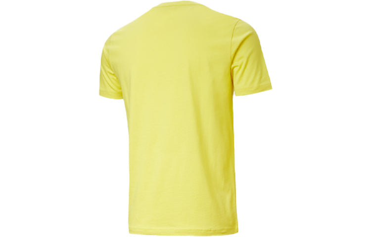 PUMA Big Logo Printing Round Neck Short Sleeve Yellow 583837-27