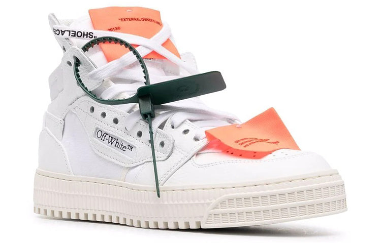 (WMNS) Off-White Off Court 3.0 Leather Canvas Sneaker 'White Orange' OWIA112C99LEA0010120