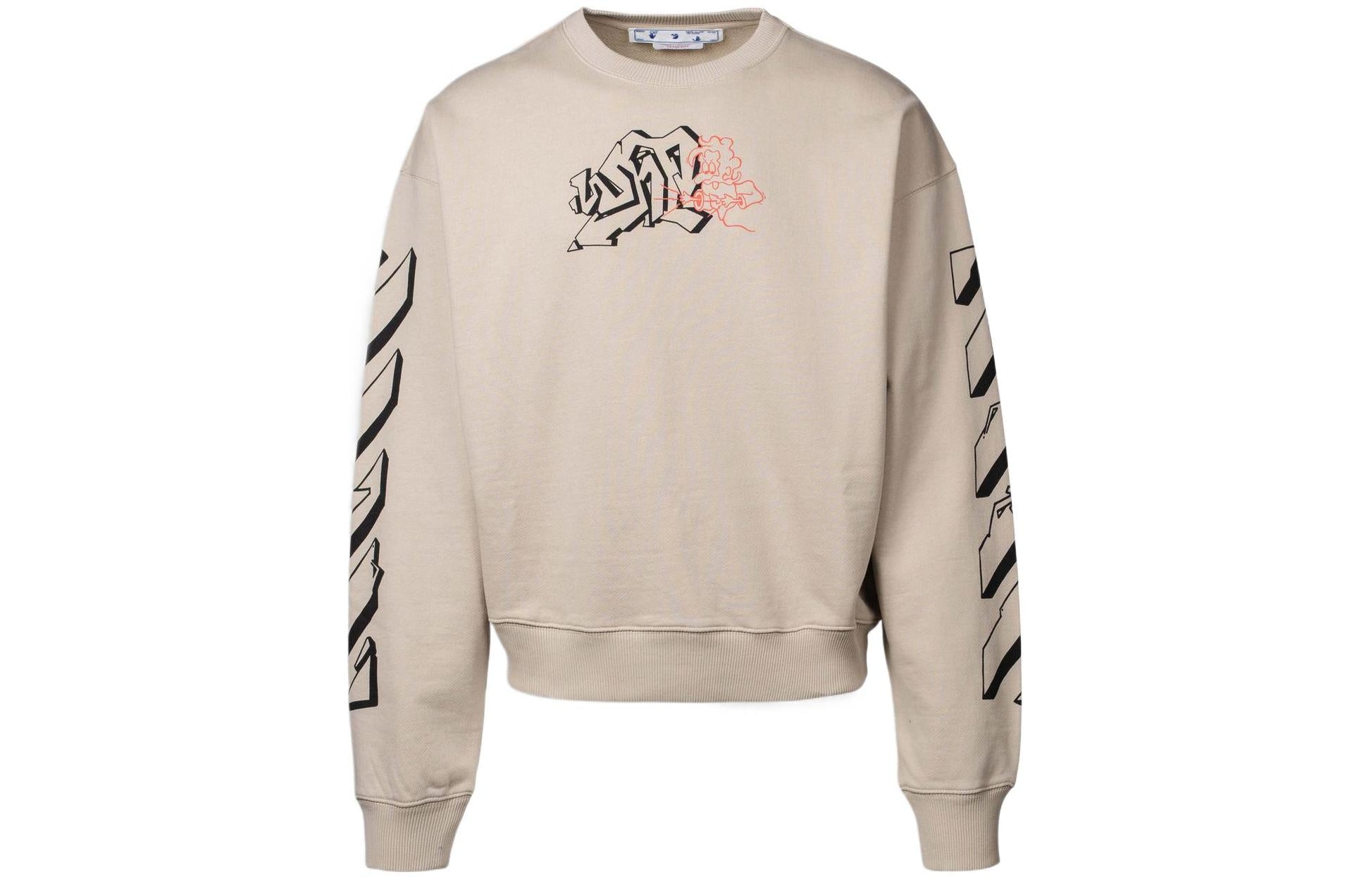 Men's Off-White SS22 Back Classic Logo Printing Round Neck Long Sleeves Ordinary Version OMBA058S22FLE0031710