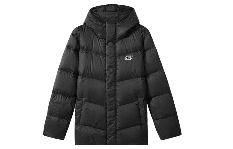 Skechers Colorful Casual Series Solid Logo Hooded Down Jacket 'Multi-Color' L422U072