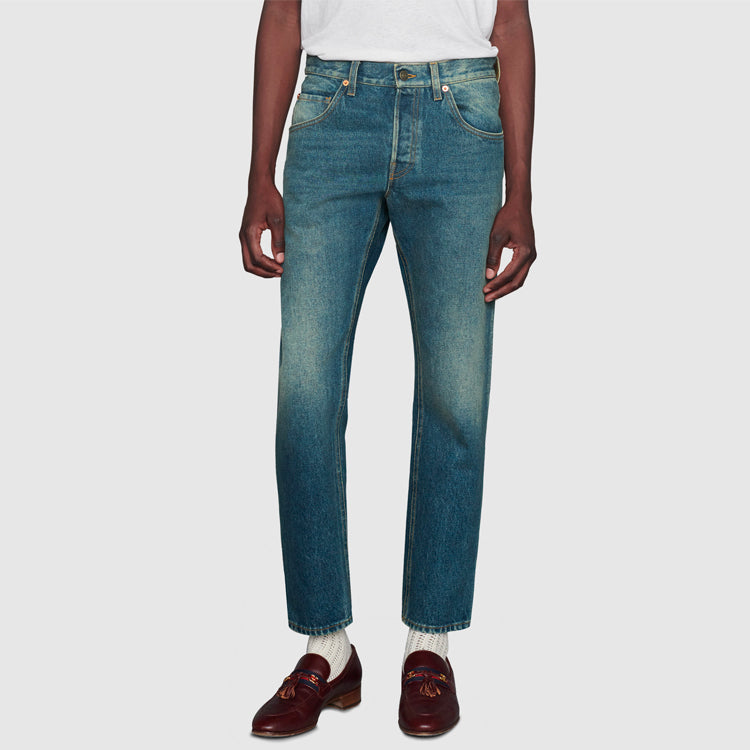 Gucci Tapered Washed Jeans 'Blue Denim' 408637-XDBBQ-4011