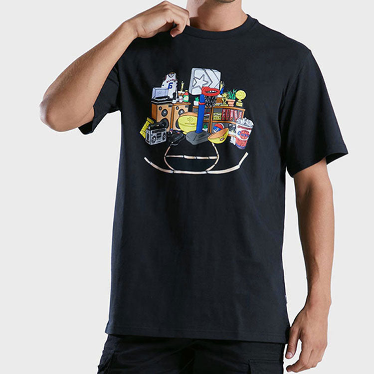Converse Throwback T-Shirt Asia Sizing 'Black' 10023259-A01