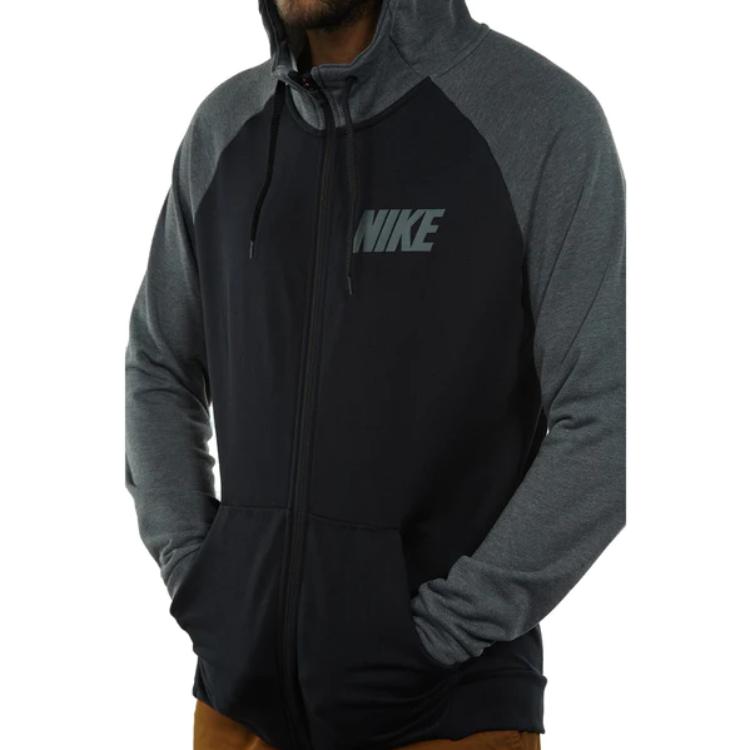 Nike Lightweight Full Zip Fleece Hoodie 'Black Grey' 931792-010