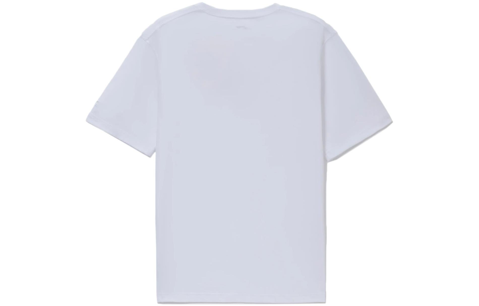 Li-Ning Sports Living Series Logo Embroidered Round Neck Short Sleeve 'White' AHSS017-2