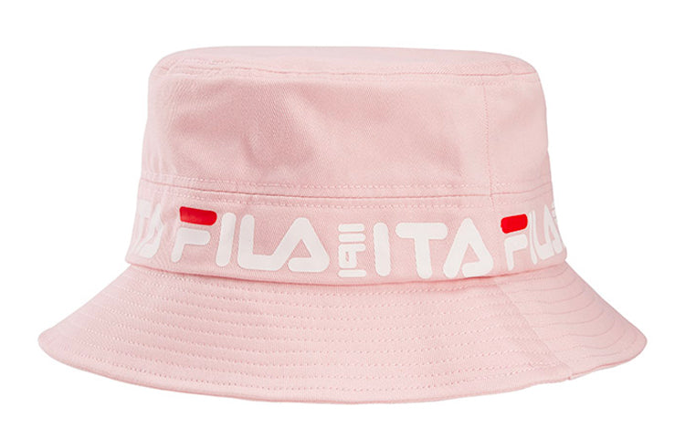 FILA Logo Printing Pink Fisherman's Hat PK-F13U928216B