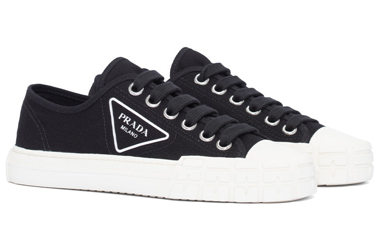 (WMNS) PRADA Cotton Canvas Sneakers 'Black Ivory' 1E231M_2OFZ_F057Z_F_035