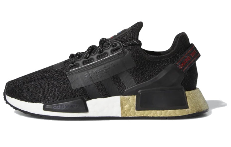 (GS) adidas NMD_R1 V2 J 'Black Gold Metallic' FW8048