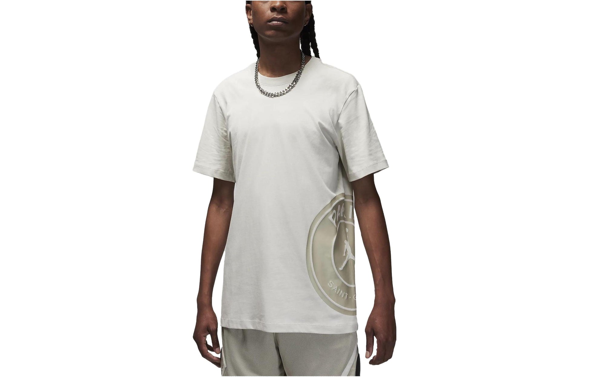 Air Jordan x Paris Saint-Germain Logo T-Shirt 'Light Bone' DZ2917-072