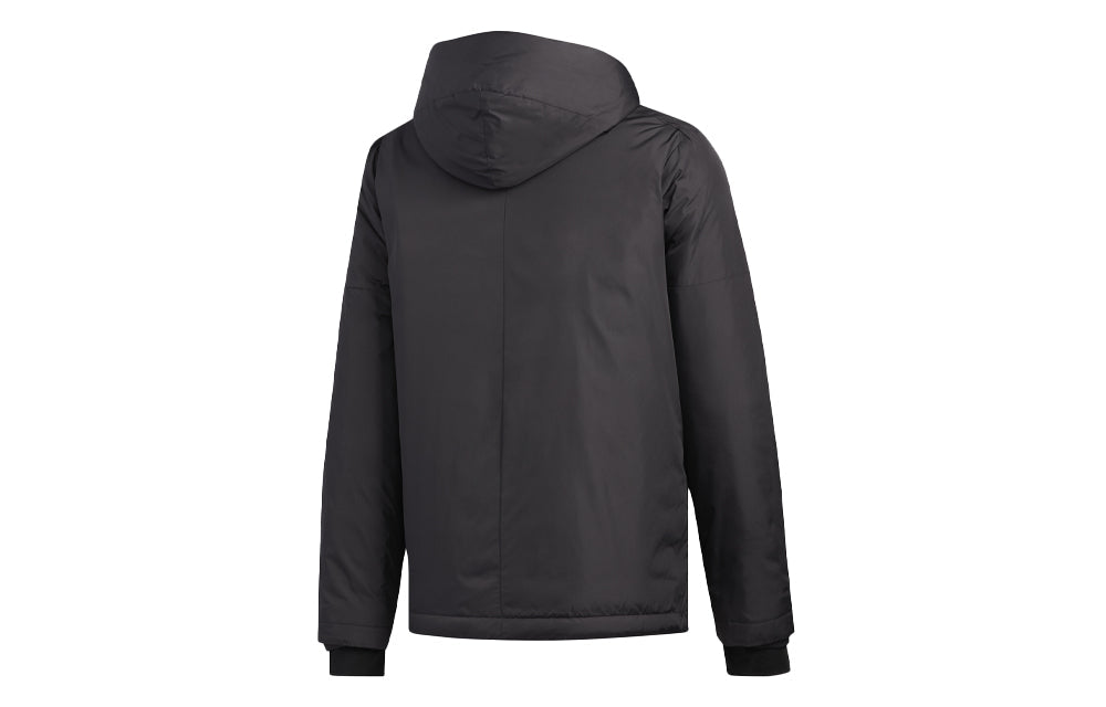 adidas Harden Zne Jkt Solid Color Stay Warm hooded Basketball Down Jacket Black EI9715
