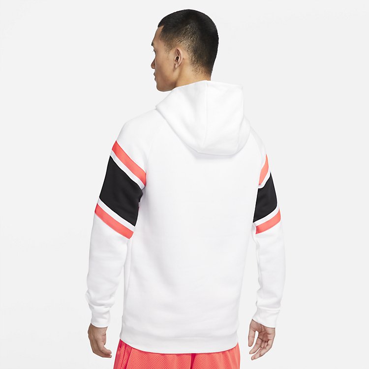 Air Jordan Logo Hoodie 'White Orange' DD1796-100