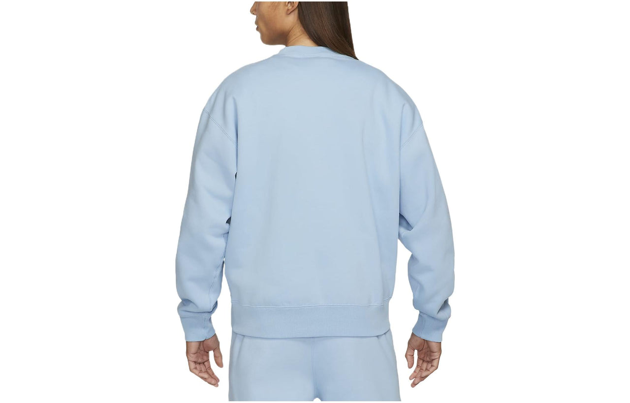 Men's Nike Logo Printing Pattern Pullover Round Neck Long Sleeves Blue DA0318-436
