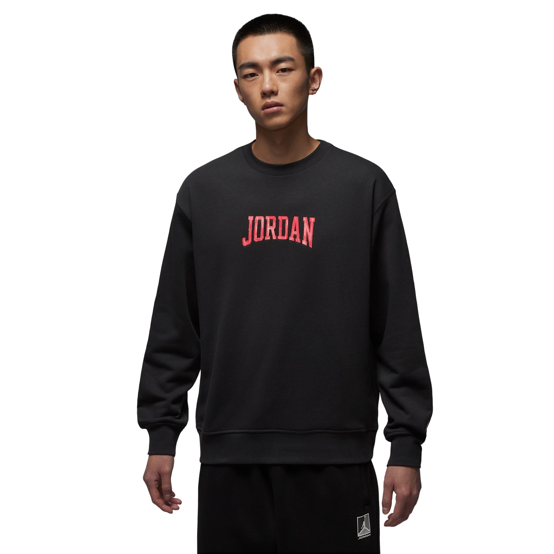 Air Jordan Fleece Graphic Crewneck Sweatshirt 'Off Noir' IR0111-045