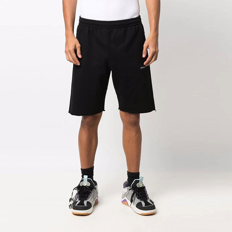 Off-White FW21 Arrow Pattern Printing Sports Shorts Version Black OMCI006F21FLE0061084
