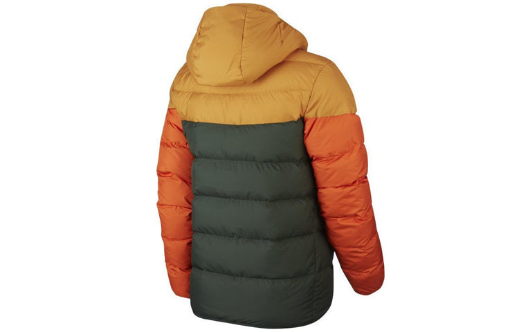 Nike Sportswear Windrunner Down Fill Casual Splicing hooded Sports With Down Feather Jacket Yellow 928833-727